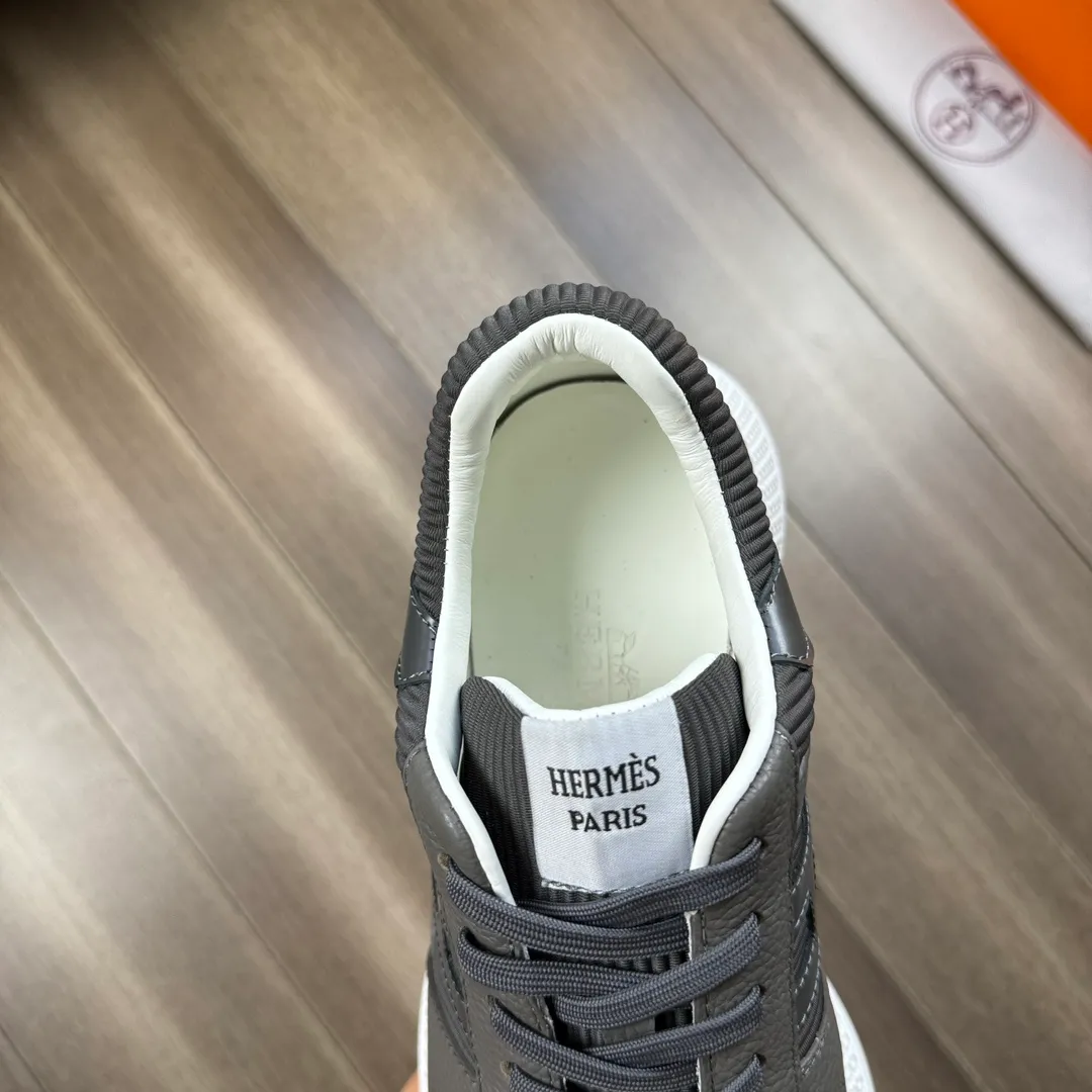 [HERMES] Hermès men's shoes 💰520💰 - High-end quality original order - Upper: 🔝 tumbled calfskin, high mercerized striped fabric, sewn brand H totem - Lining: water-dyed cowhide - Outsole: ultra-light T men's shoes 💰U foam rubber; two-color molded outsole - Super high quality control, fine workmanship: highlighted (high-end, luxury, grade) -Size :38-44 (45, customized)